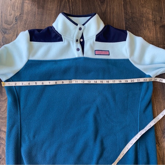 Vineyard Vines Color Block Fleece Snap Shep Shirt Pullover sweatshirt Large - Picture 7 of 9